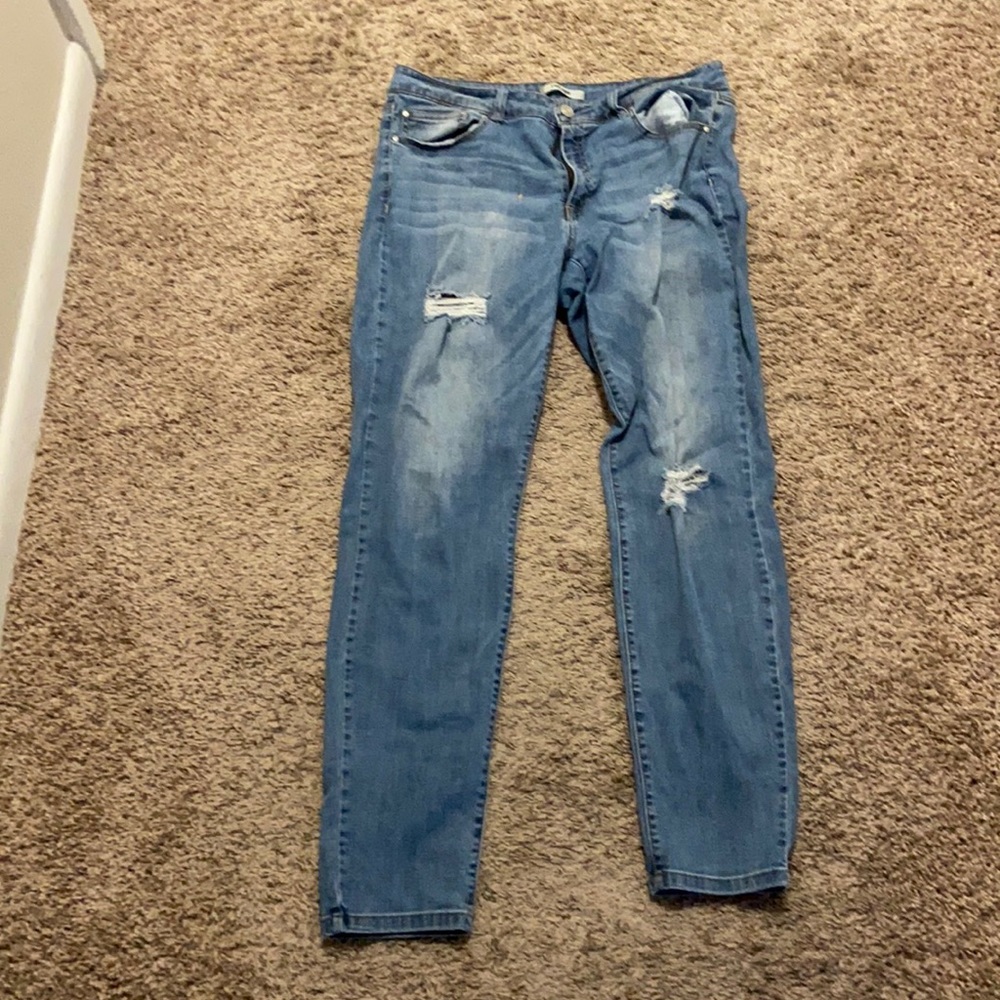 Distressed jeans